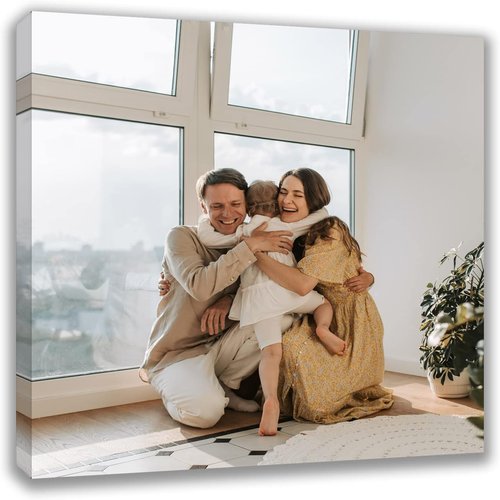 Custom Canvas Prints - Personalized Wall Art for Family & Pet Photos | Perfect Gifts for Mom & Dad (16''W x 16''H)
