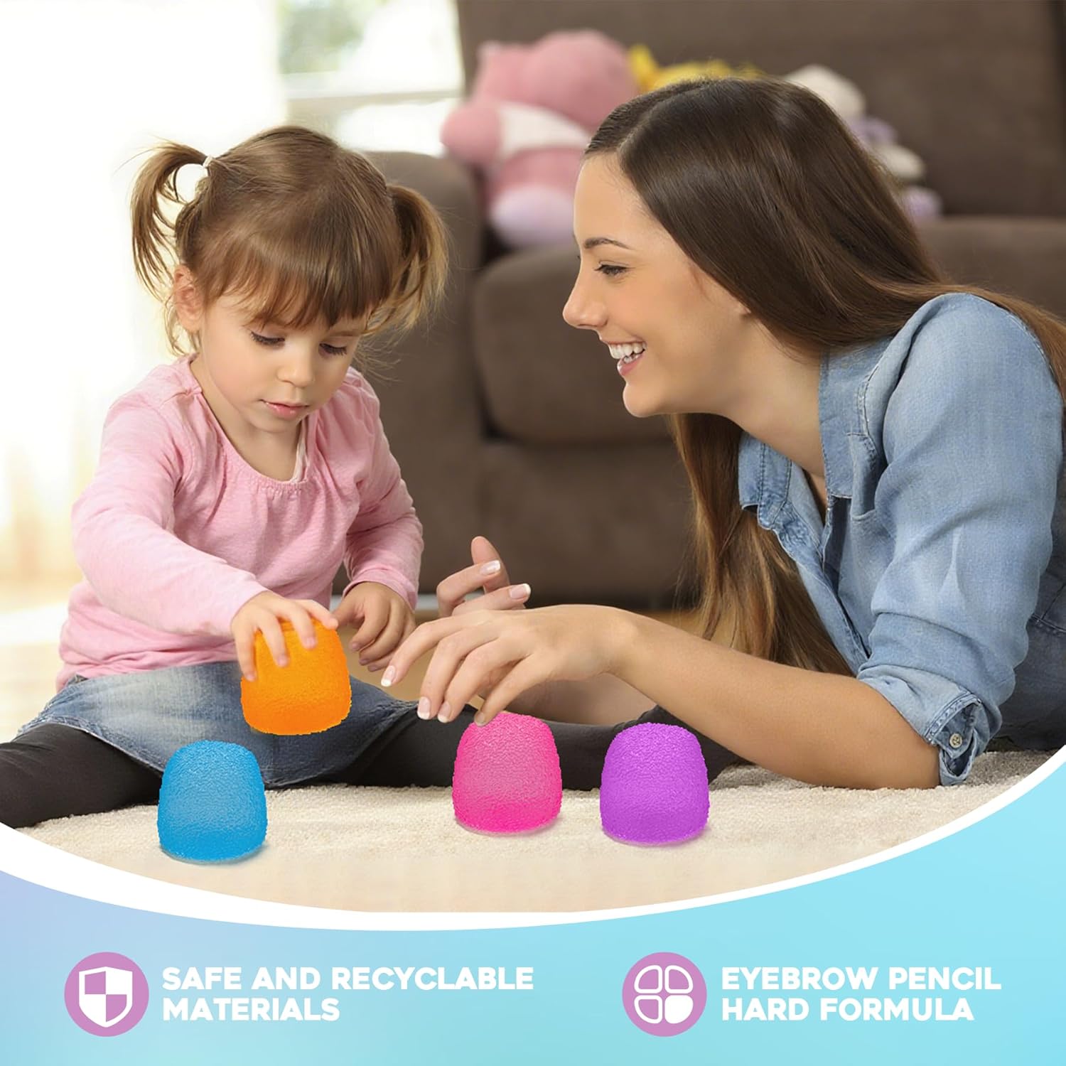 Skiennix Squishy Fidget Toy - Super Solid Squeeze Ball for Stress Relief | Pink Sensory Fun
