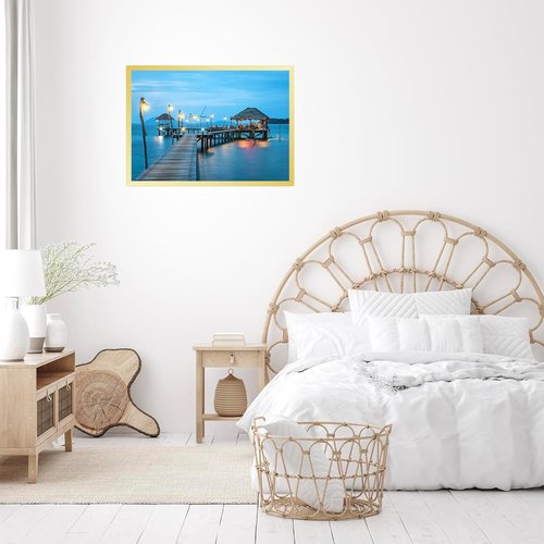 JCJMY 16x24 Picture Frame - Elegant Gold Design for Horizontal & Vertical Wall Display | Fits 40x60 cm Canvas