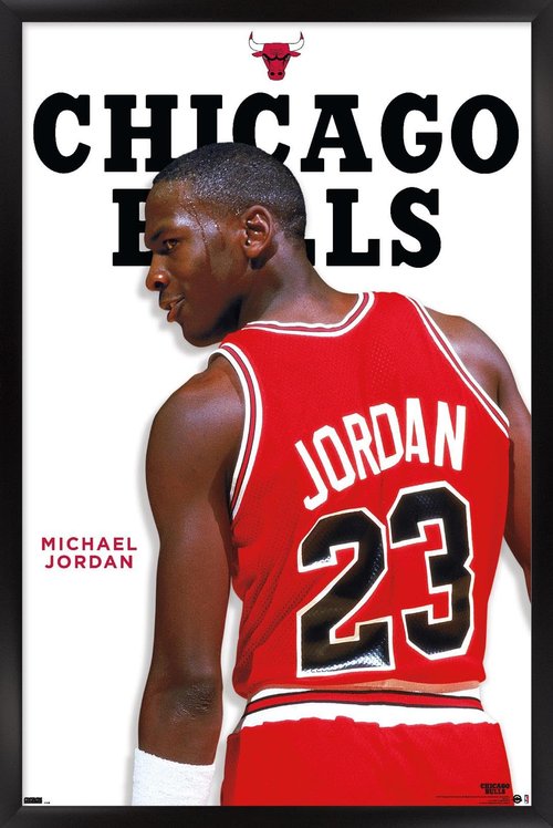 Michael Jordan - Feature Series Wall Poster, 34L" x 22.4W", Black Framed Version