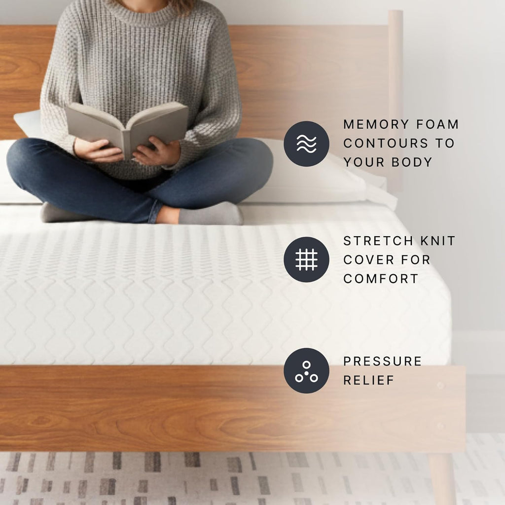 Signature Design by Ashley Twin Mattress - 12" Chime Memory Foam for Pressure Relief | Fiberglass Free