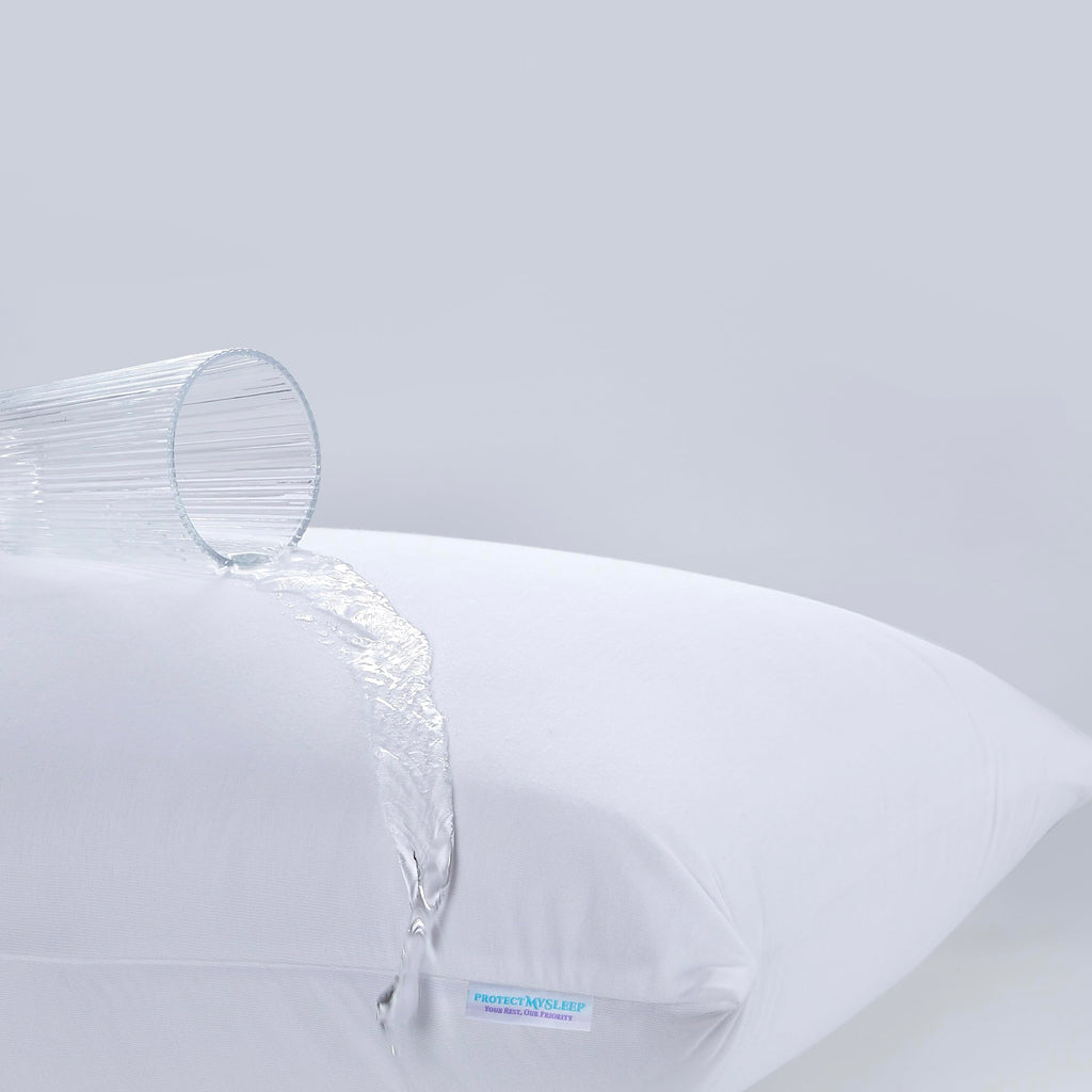 ProtectMySleep® Tencel Pillow Protectors - 2-Pack, Eco-Friendly, Waterproof & Hypoallergenic Zippered Covers, Soft, Natural Fiber (Standard / Queen)