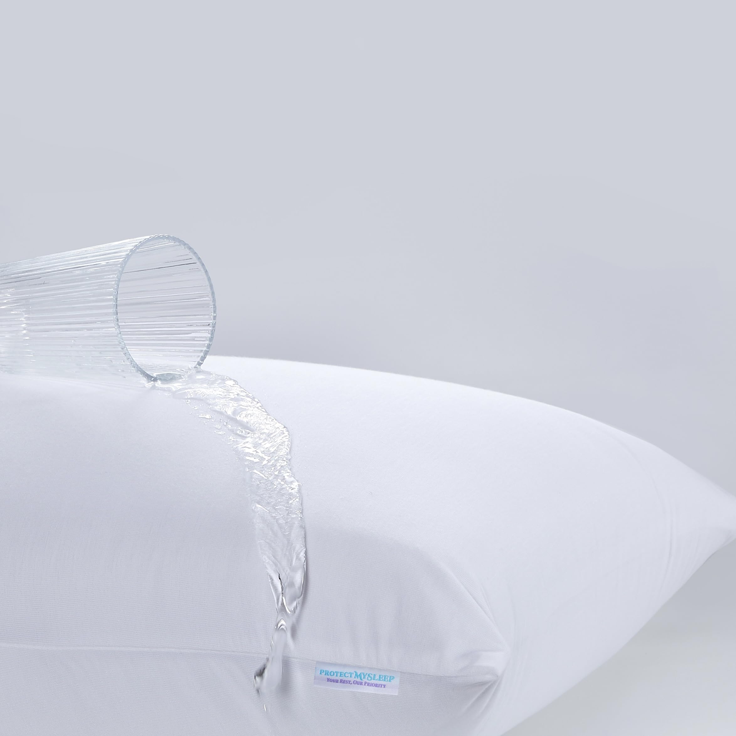 ProtectMySleep® Tencel Pillow Protectors - 2-Pack, Eco-Friendly, Waterproof & Hypoallergenic Zippered Covers, Soft, Natural Fiber (Standard / Queen)