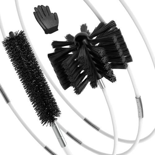 Holikme Dryer Vent Cleaner Kit - 40 Feet Flexible Lint Brush with Drill Attachment for Easy Cleaning