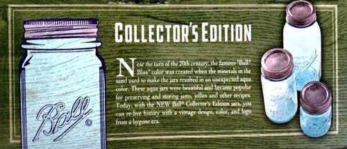 NEW! Limited Collector's Edition - Vintage Aqua/Blue BALL"PERFECT MASON" 32oz. Quart Jar - Turn-of-the-century Design (1910-1923)