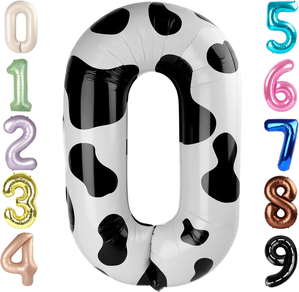 Number 0 Balloons - 40 Inch White & Black Birthday Decorations | Perfect for Milestone Events
