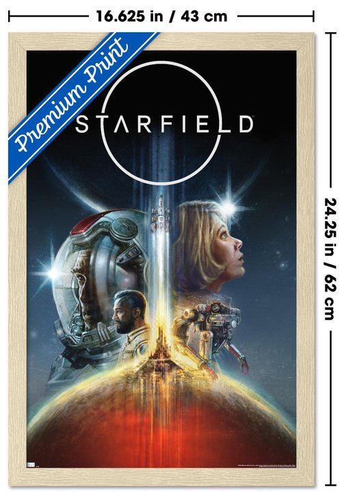 Trends International Starfield - Key Art Wall Poster, 22.4L x 14.7W, Blonde Framed Version