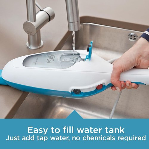 BLACK+DECKER Steam Mop - Powerful Cleaning with Fast Drying Technology | Sleek White Design