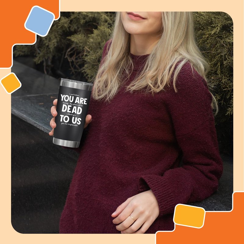 NewEleven Coworker Leaving Gifts - Farewell Gifts, Going Away Gift For Coworker - Goodbye Present, Good Luck Gift For Coworkers, Friends, Boss, Men, Women - 20 Oz Tumbler Black