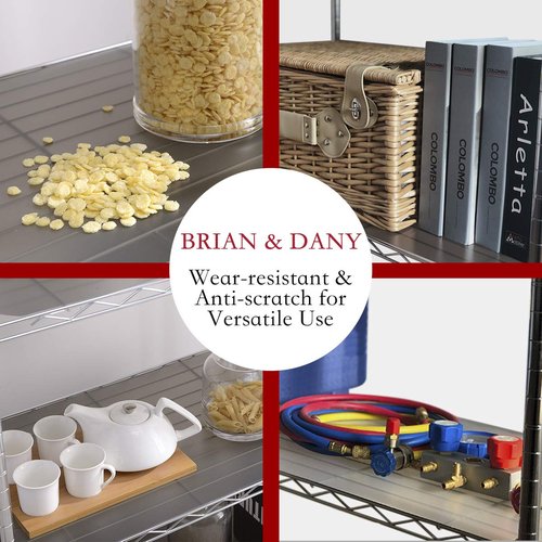 BRIAN & DANY Wire Shelf Liner, Heavy Duty Shelf Liners for Wire Shelving, Waterproof Shelf Mats, Set of 5 (14-Inch-by-36-Inch)