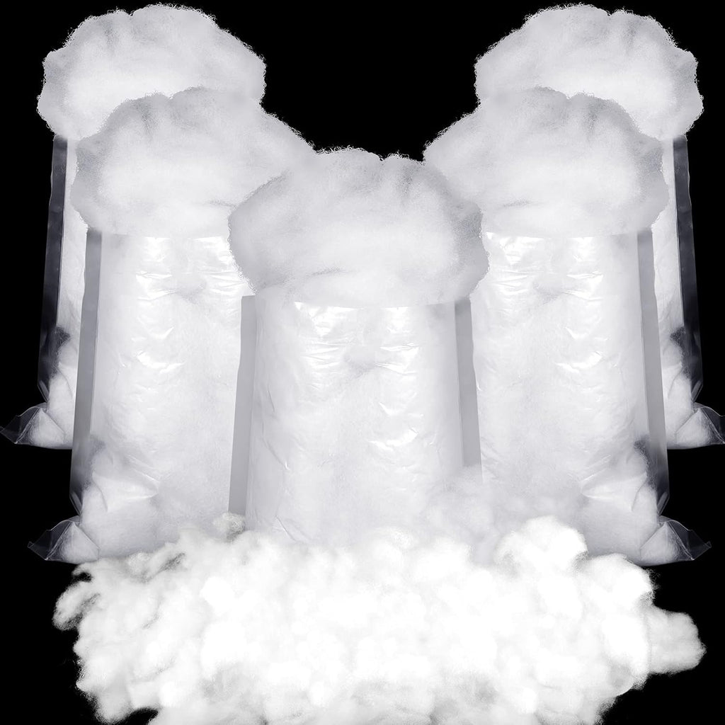 Riakrum Fake Snow Decor - Artificial Fluffy Fiber Stuffing for Tree Covering | 300g White Snow