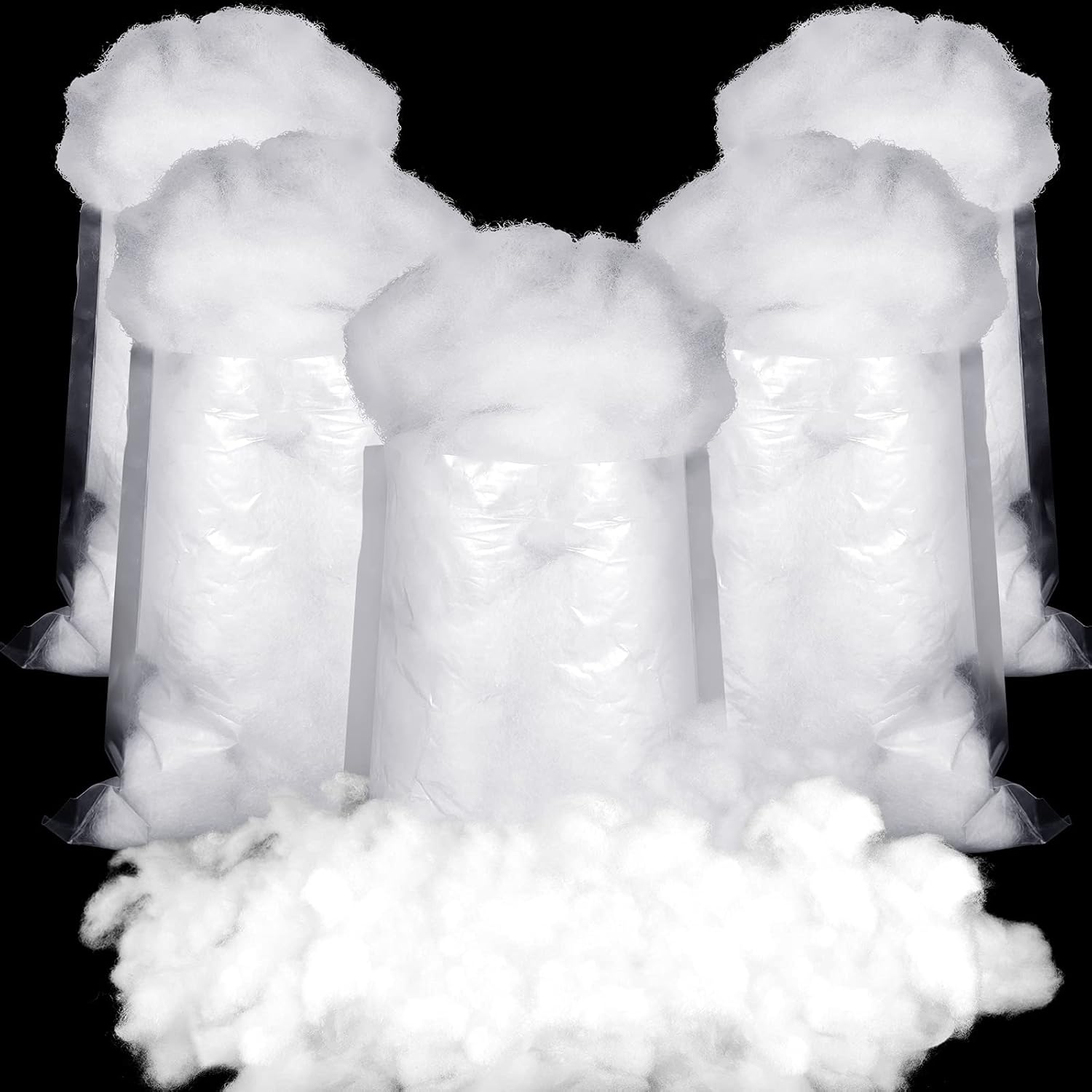 Riakrum Fake Snow Decor - Artificial Fluffy Fiber Stuffing for Tree Covering | 300g White Snow