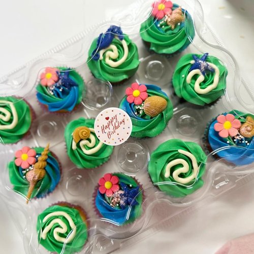 HOIGON 20 Pack Clear Cupcake Containers 12 Count, Plastic Dozen Cupcake Boxes with Dome Lid, Disposable Cupcake Carrier Holders for Display and Transport