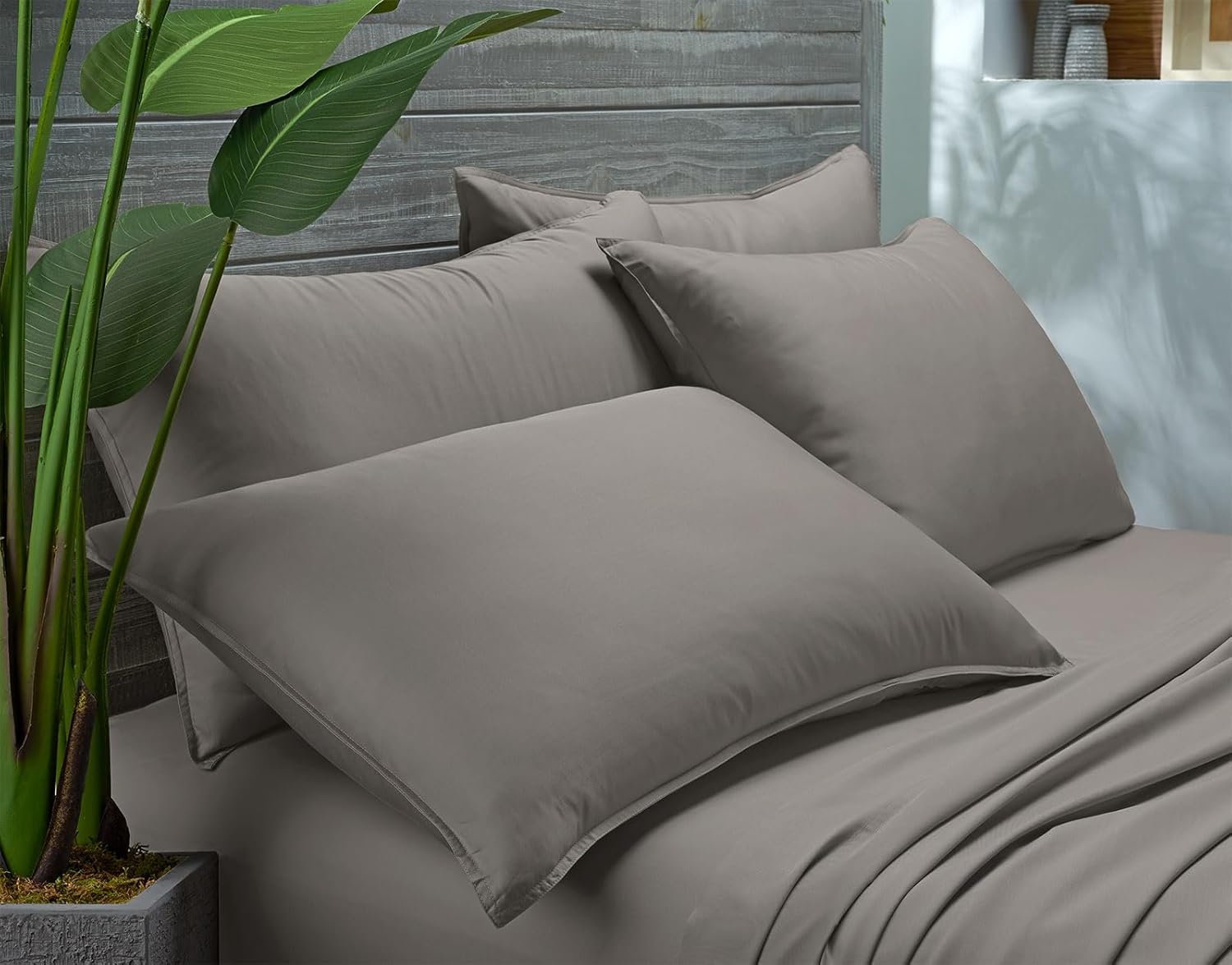 Pure Bamboo King Sheets - Luxuriously Soft 100% Organic Viscose Bed Sheet Set | Cooling & Durable (Graphite)