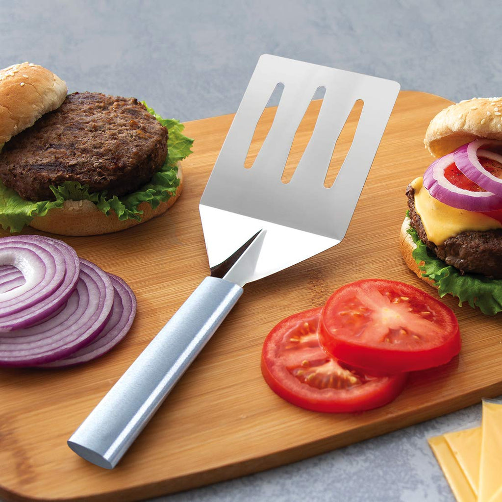 Rada Cutlery Turnover (R128), 3.75" x 3.25" Stainless Steel Face, Made in USA, Silver Handle