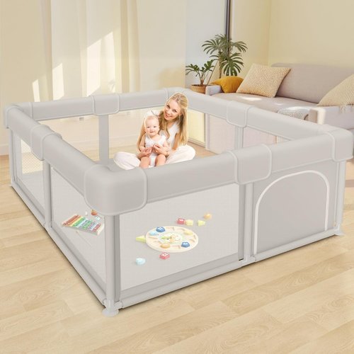 Besuhot Baby Playpen - Sturdy Safety Playard with Gate | 50x50 Indoor & Outdoor Activity Center
