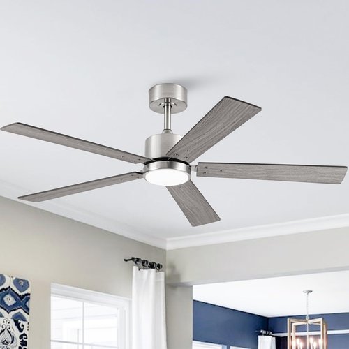 Vaczon Ceiling Fans with Lights and Remote 52 Inch Modern Ceiling Fan with Quiet Reversible DC Motor Timer Black Ceiling Fan for Bedroom Living Room Dining Room Easy Installation
