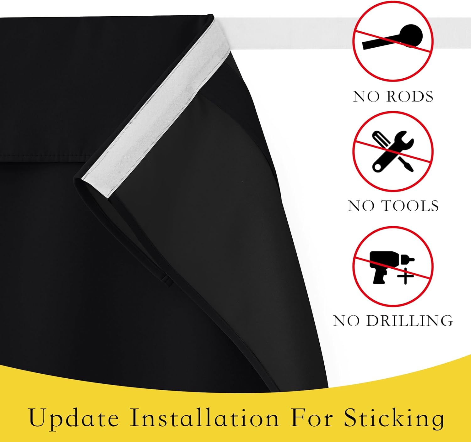 NICETOWN Black French Door Curtains - 100% Blackout Thermal Insulated Window Covering | 26W x 72L Inches