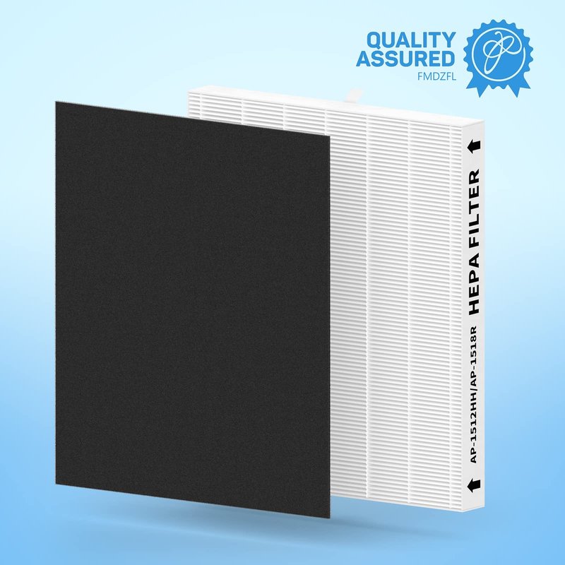 FMDZFL 4 Pack AP-1512HH Replacement Filter Set for Coway Airmega AP-1512HH and and Airmega 200M air Purifier, Compared to Part #3304899, 4 True HEPA + 8 Carbon Filters