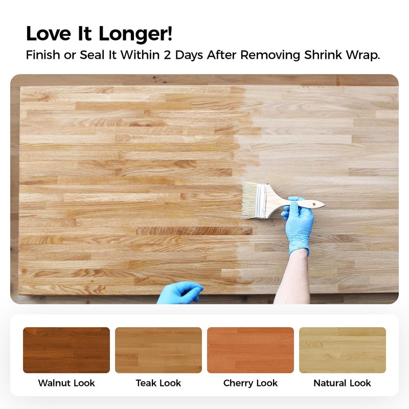 Solid Wood Butcher Block Countertop - 12"x7.5"x0.5" Unfinished Butcher Block Table Top, Solid Cutting Board for DIY Washer Dryer, Kitchen Countertop, Workbench, 1ft