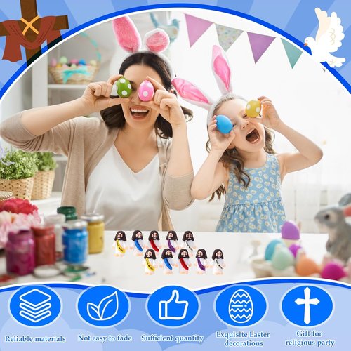 Bememo Mini Jesus Figures - 50 Pcs Christ Toys for Hide and Seek | Perfect Sunday School Party Favors