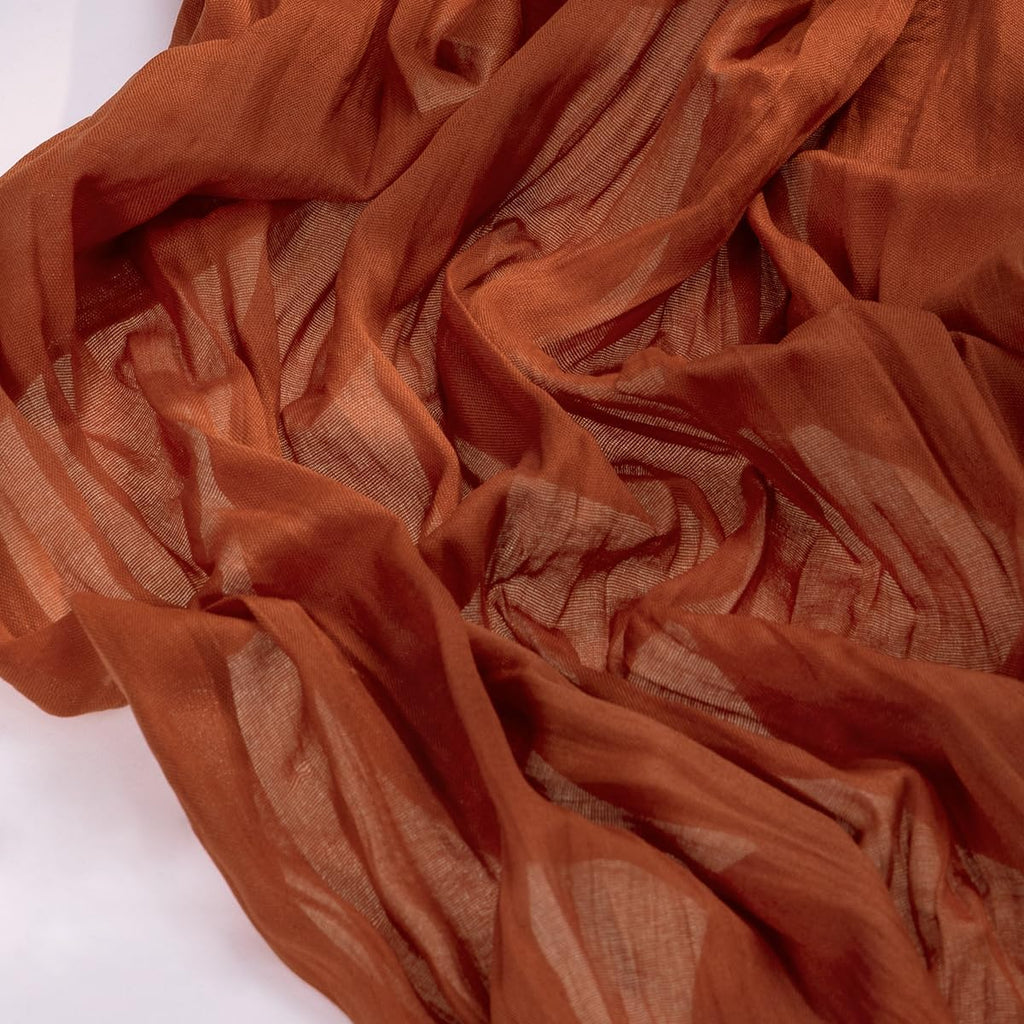 Socomi Terracotta Cheesecloth Table Runner - 120 Inch Boho Rustic Decor for Weddings & Parties