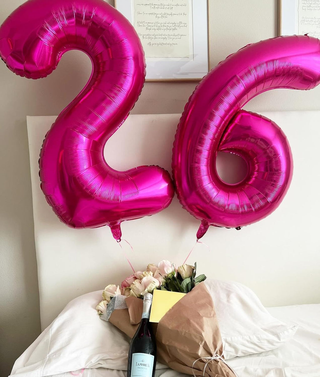 Number 2 Balloon by [Brand Name] - 40 Inch Hot Pink Birthday Decoration for Second Birthday Party