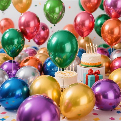 110pcs Metallic Balloons - 12 Inch Colorful Latex Balloons for Birthday Party & Baby Shower