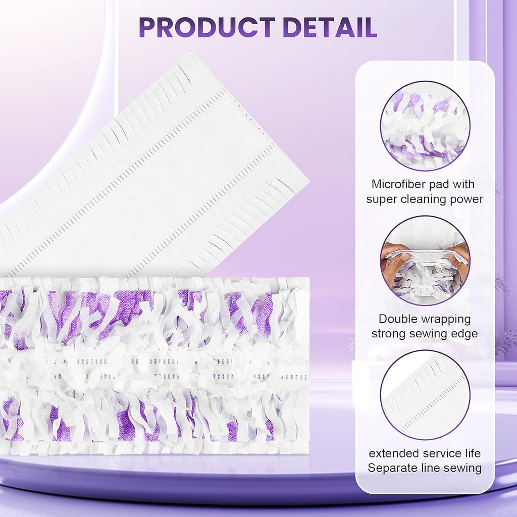 Skiennix Power Mop Refills - 12 Pack Unscented Thickened Pads for Swiffer Power Mop