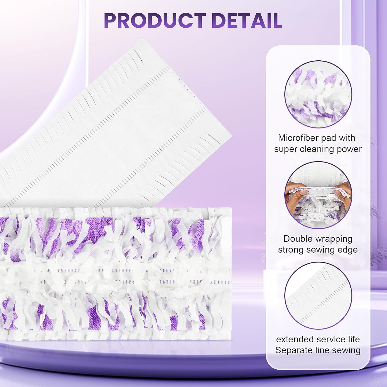 Skiennix Power Mop Refills - 12 Pack Unscented Thickened Pads for Swiffer Power Mop