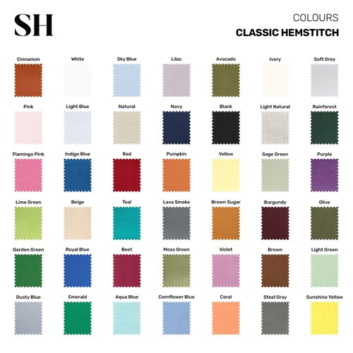 Solino Home Linen Tablecloth for Rectangle Tables 60 x 90 Inch - Classic Hemstitch 100% Pure Linen Lime Green Table Cloth - Machine Washable Cloth Tablecloth for Spring, Easter, St Patricks Day
