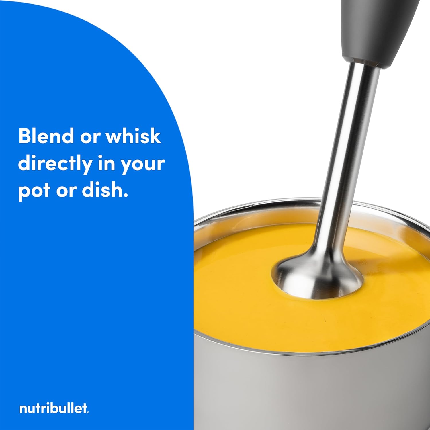 Nutribullet Immersion Blender - Powerful Dark Gray Handheld Mixer for Smoothies & Soups