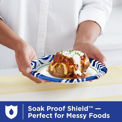 Dixie Ultra, Medium Paper Plates, 8.5 Inch, 64 Count, 3X Stronger*, Heavy Duty, Microwave-Safe, Soak-Proof, Cut Resistant, Disposable Plates For Heavy, Messy Meals