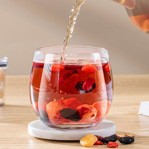 Jujube Ginger Tea Bags - 10.58 Oz Dried Longan Jujubes Dates Goji Berry Ginger Tea Bags, Lycium Red Date Dark Brown Sugar Hot Teas Individual Packaging - Women's Five Treasures Tea Drink Korean Tea.