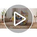 Clear Stuffed Animal Storage Bean Bag Chair - 37-Inch Waterproof PVC