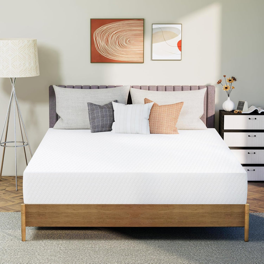 Neo Sleep 8 Inch Queen Cooling Gel Memory Foam Mattress - Medium Firm, CertiPUR-US Certified, Enhanced Pressure Relief, Removable Soft Cover