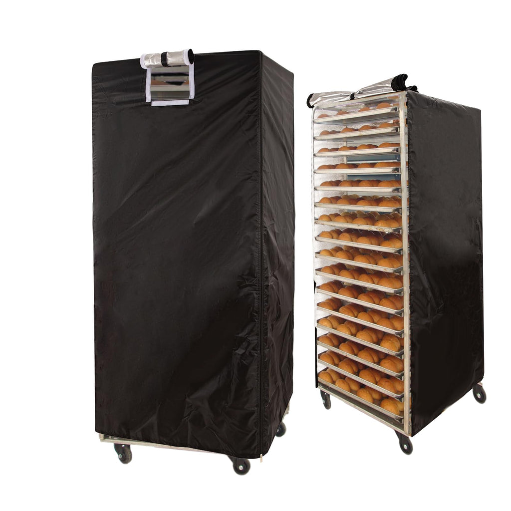 Pan Rack Cover,Bun Sheet Speed Racks Pizza Baking High Density Zipper Storage Waterproof Dustproof Protector Cart Shelf Cover,Restaurant Pantry Bakery Single Rack Removable Covers (20-Tier rack cover)
