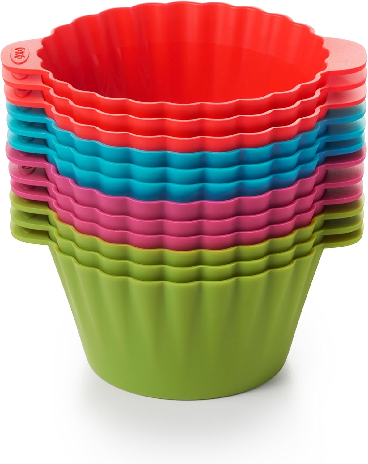OXO Good Grips Silicone Baking Cups - Reusable, BPA-Free, Non-Stick | 12 Pack for Cupcakes & Muffins