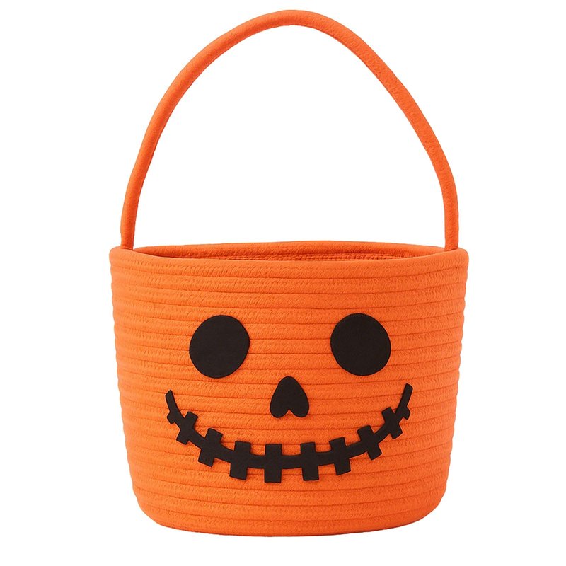 SIAHFNW Halloween Basket, Halloween Bucket, Trick or Treat Basket, Pumpkin Candy Bucket, Boo Spooky Baskets, Jack O Lantern Bags, Gift Baskets for Party Decorations