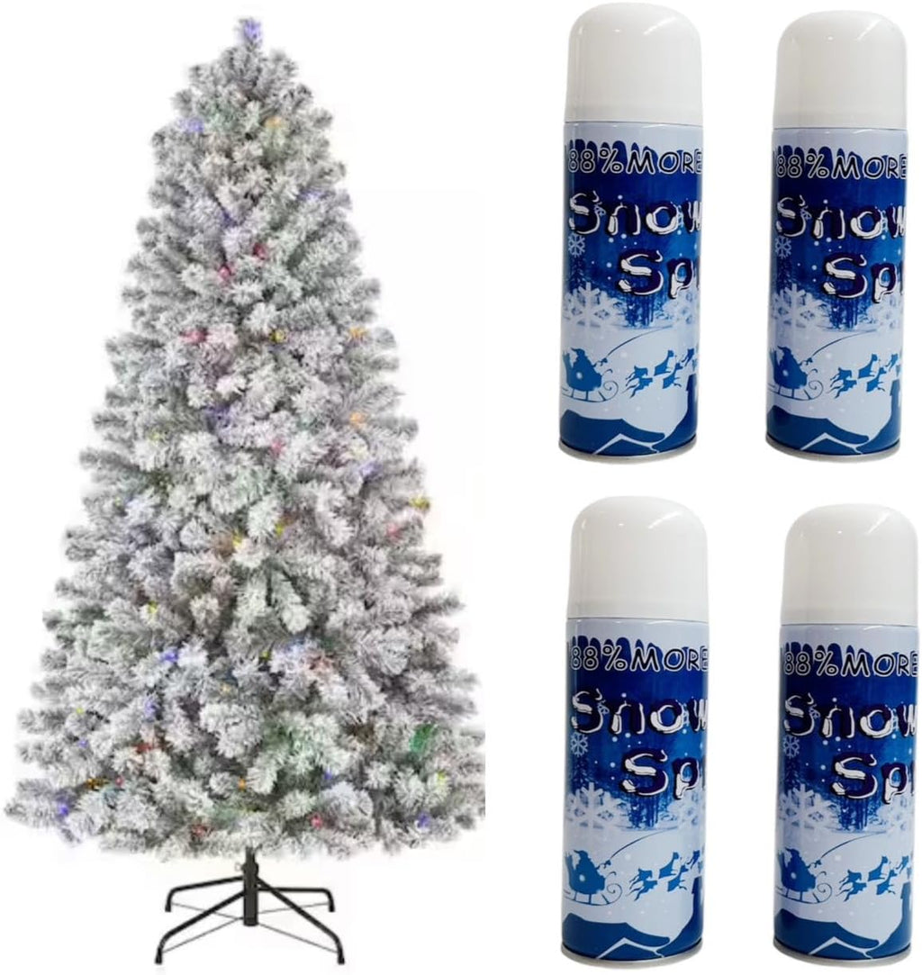Winter Textured Snow Spray - 8oz Aerosol Bottles | 4-Pack for Holiday Crafts & Decorations
