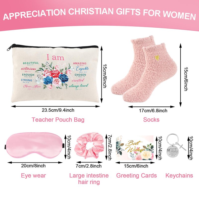 12 Pieces Christian Gifts for Women,Christmas Gifts for Women,Inspirational Gift Set,Spiritual Religious Catholic Gift Box for Female Friends Sister Mom