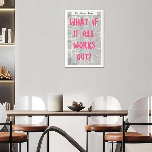 Drimiler Retro Newspaper Poster - Positive Affirming Quote Canvas Wall Art | Minimalist 8x12in Unframed