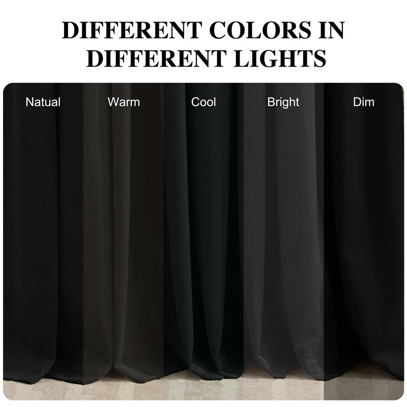 RYB HOME Black Velvet Curtains 96 inches, Soft Thick Velvet Drapes with Rustproof Grommet Room Darkening Noise Reducing Privacy Blinds for Closet Living Room Studio, W52 x L96 inches, 1 Pair