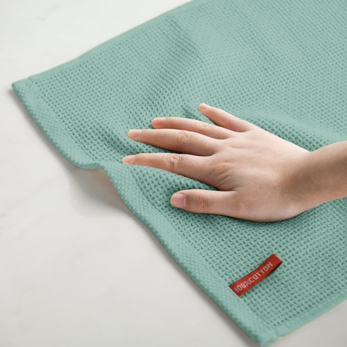 Artoid Mode Kitchen Dish Cloths - 100% Cotton Ultra Soft & Absorbent | Light Green, 12x12 Inch, Set of 6