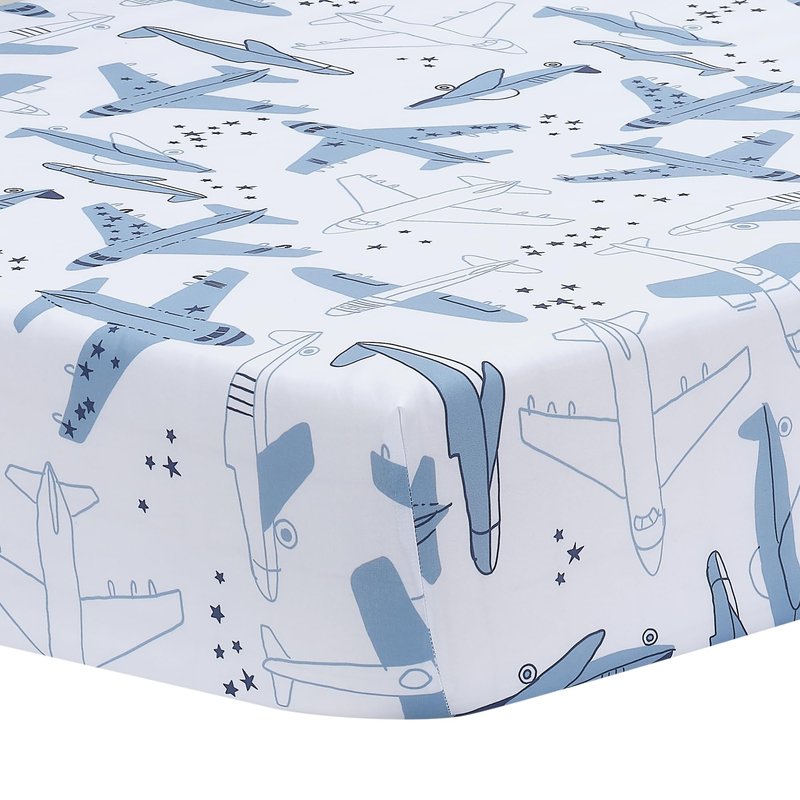 Bedtime Originals Little Aviator 3-Piece Airplane Nursery Baby Crib Bedding Set