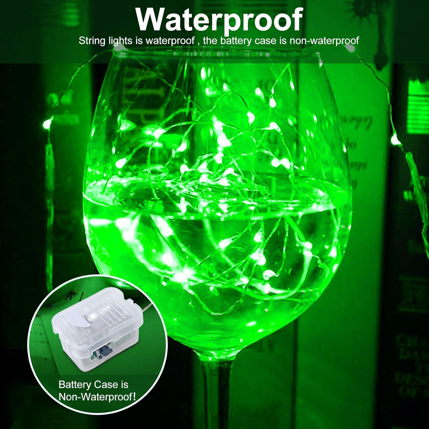 AIKEI LED Fairy Lights - 6 Pack Battery Operated Mini String Lights | Waterproof 7ft 20 LED for Weddings, Parties, and Christmas Decor