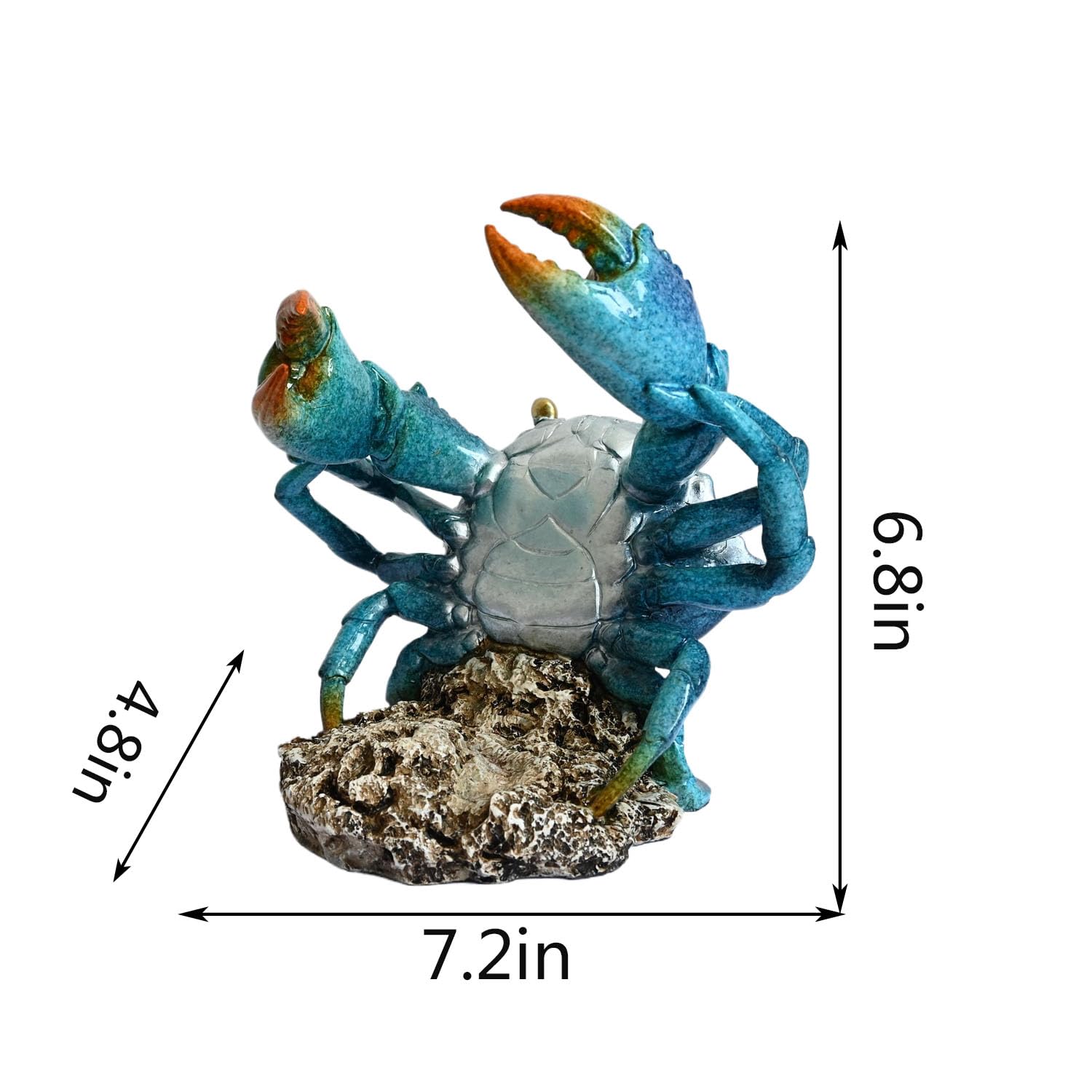 Juliahestia Modern Crab Wine Bottle Holder Countertop Coastal Beach Themed Home Decor Nautical Rack for Kitchen Living Room Bedroom Office Decorations - Gift for Ocean Lovers