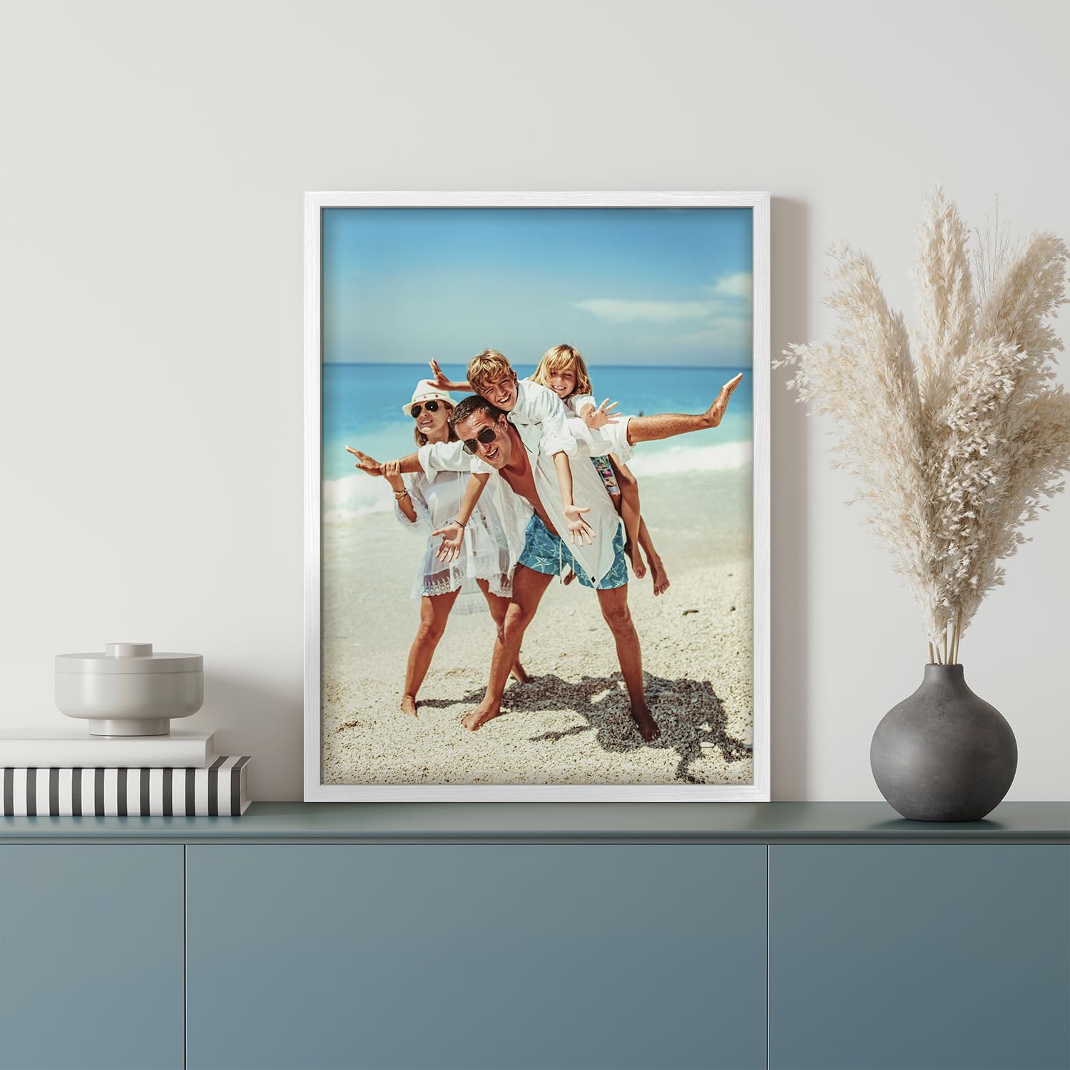 Wall26 Custom Framed Poster - Stylish Canvas Art for Living Room & Bedroom | Ready to Hang - 8"x10" White