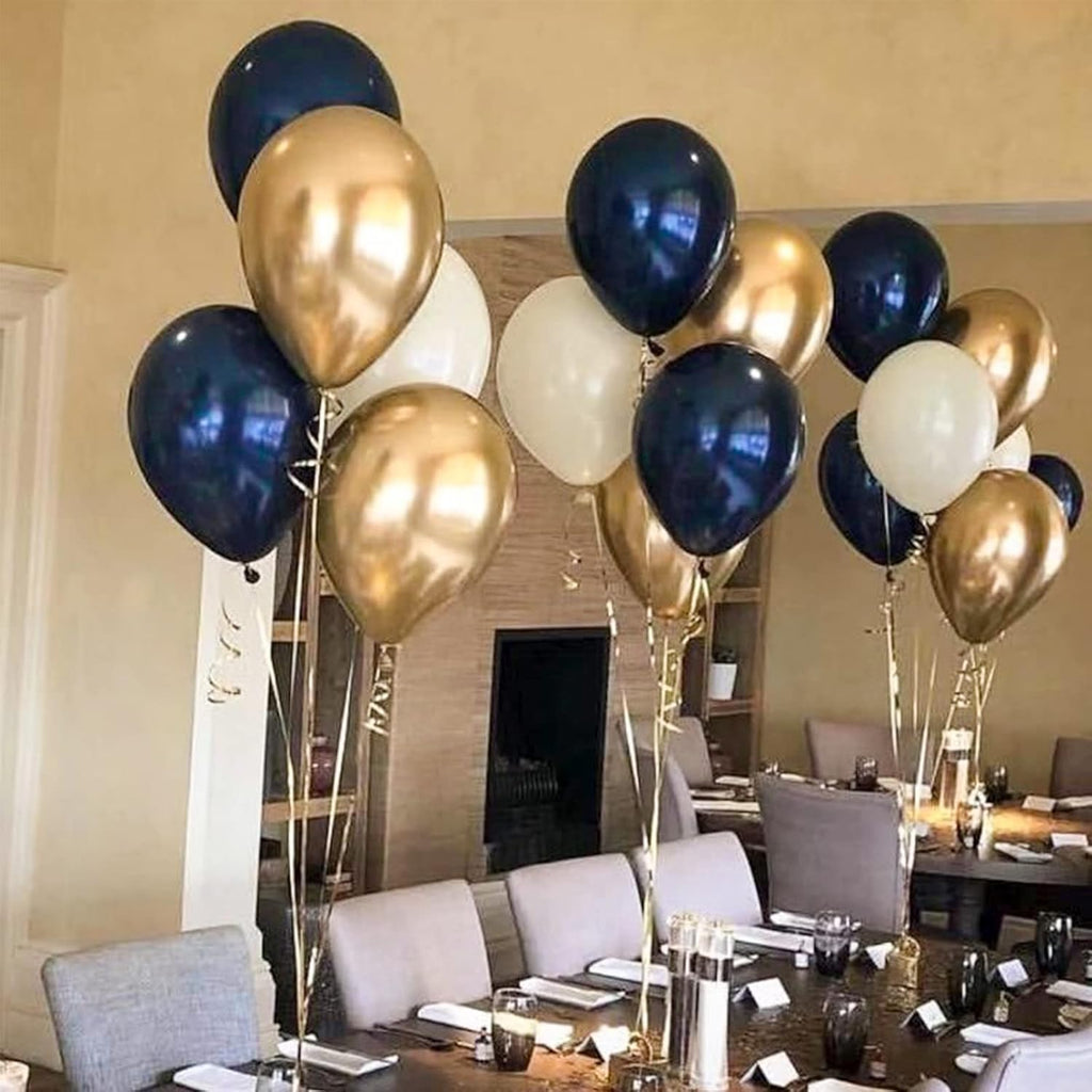 PartyWoo Navy Blue Balloons - 50 Pcs 12 Inch Matte Dark Blue Latex for Graduation & Celebrations