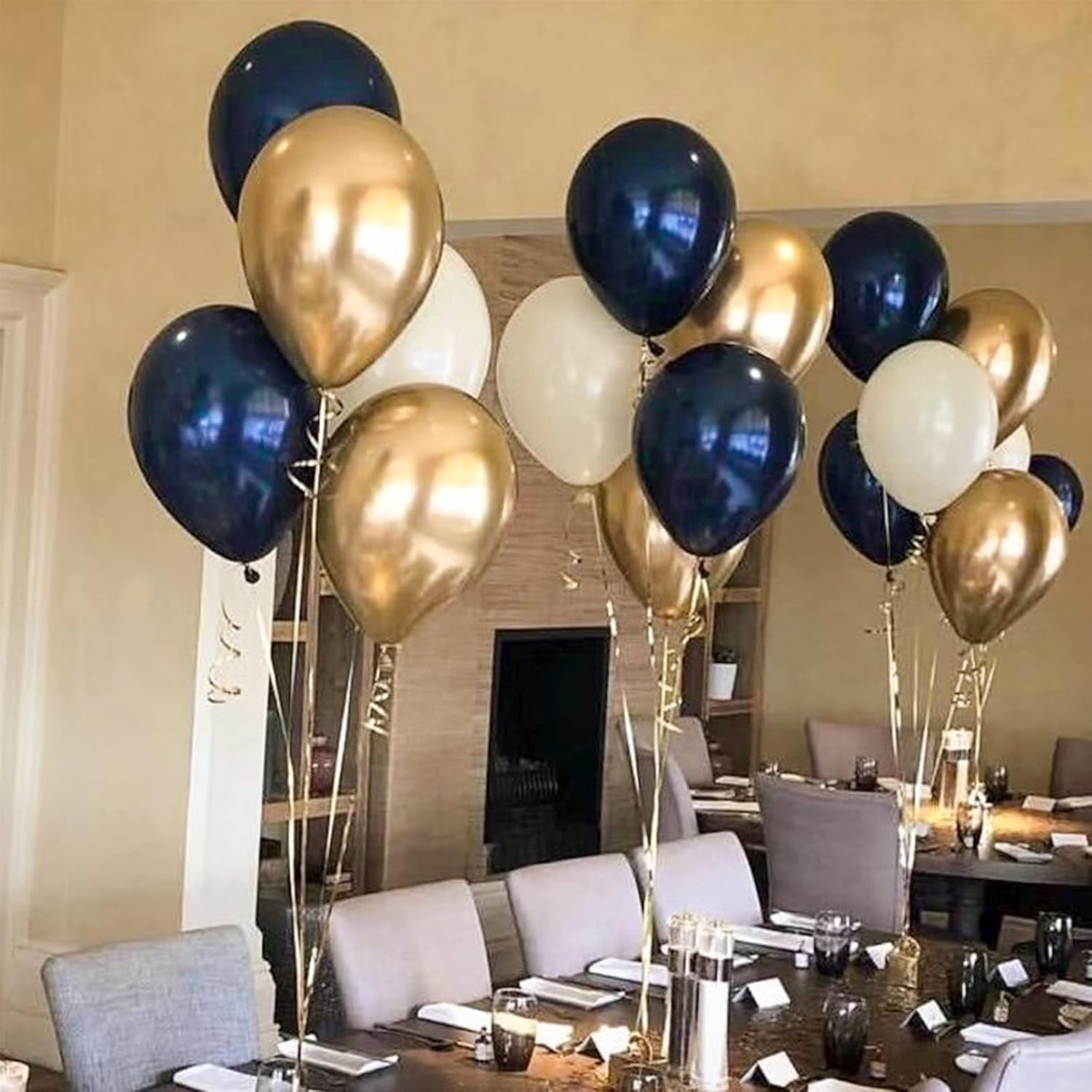 PartyWoo Navy Blue Balloons - 50 Pcs 12 Inch Matte Dark Blue Latex for Graduation & Celebrations